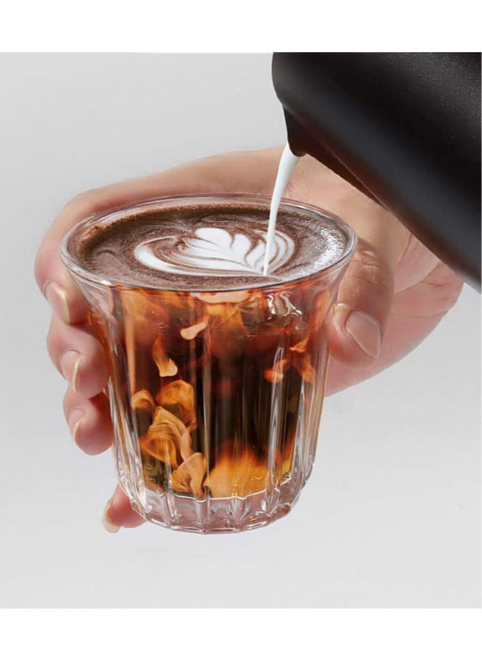 MIBRU - Coffee Duratuff Glass Cup Suitable For Specialty Espresso Shots Modern Drinking Barista Latte Cups 150ml Mug Coffee Or Tea Glass Mugs Flat Espresso Coffee Cup Bring Classic Elegance To Table - Image 1