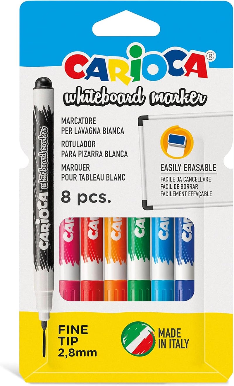 CARIOCA Whiteboard Finetip Marker Wallet 8pcs - Image 1