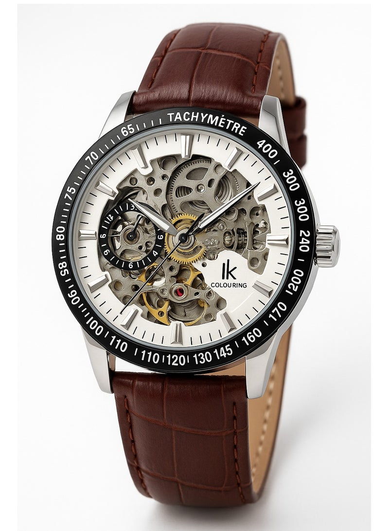 آي كيه كولورينج ساعة أوتوماتيكية مقاومة للماء بحزام جلدي  للرجال - Image 1