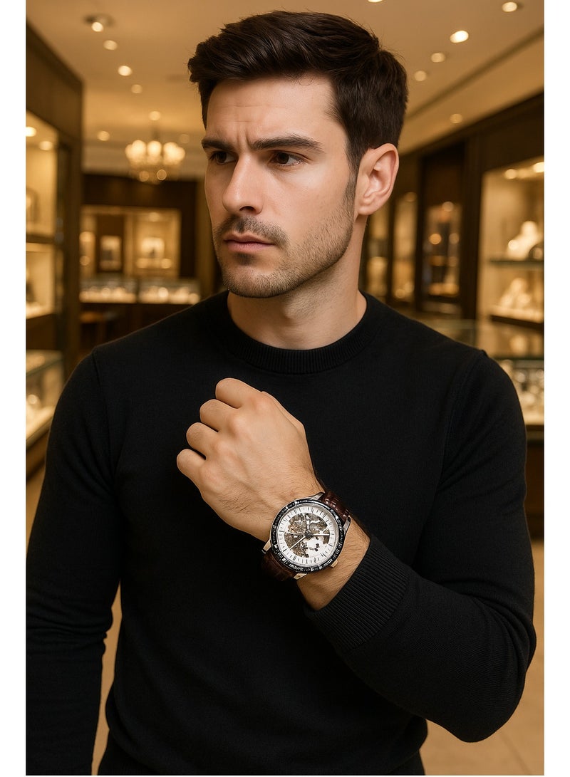 آي كيه كولورينج ساعة أوتوماتيكية مقاومة للماء بحزام جلدي  للرجال - Image 5