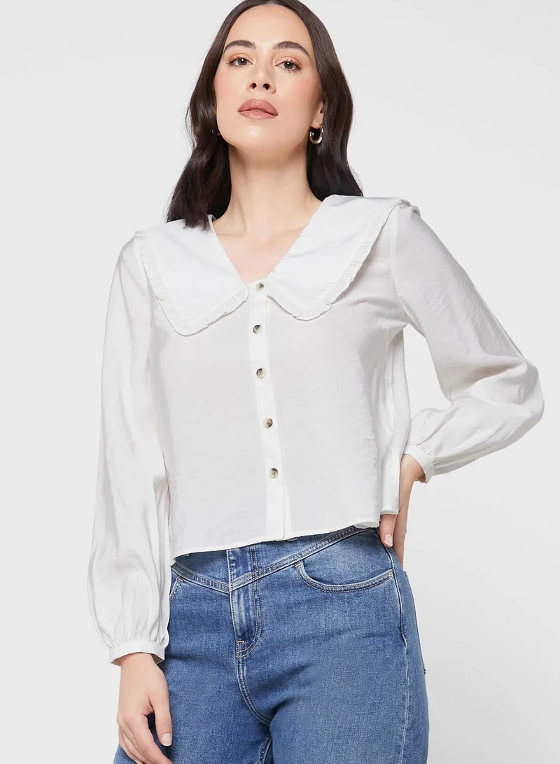 WHISTLES Button Detail Knitted Top