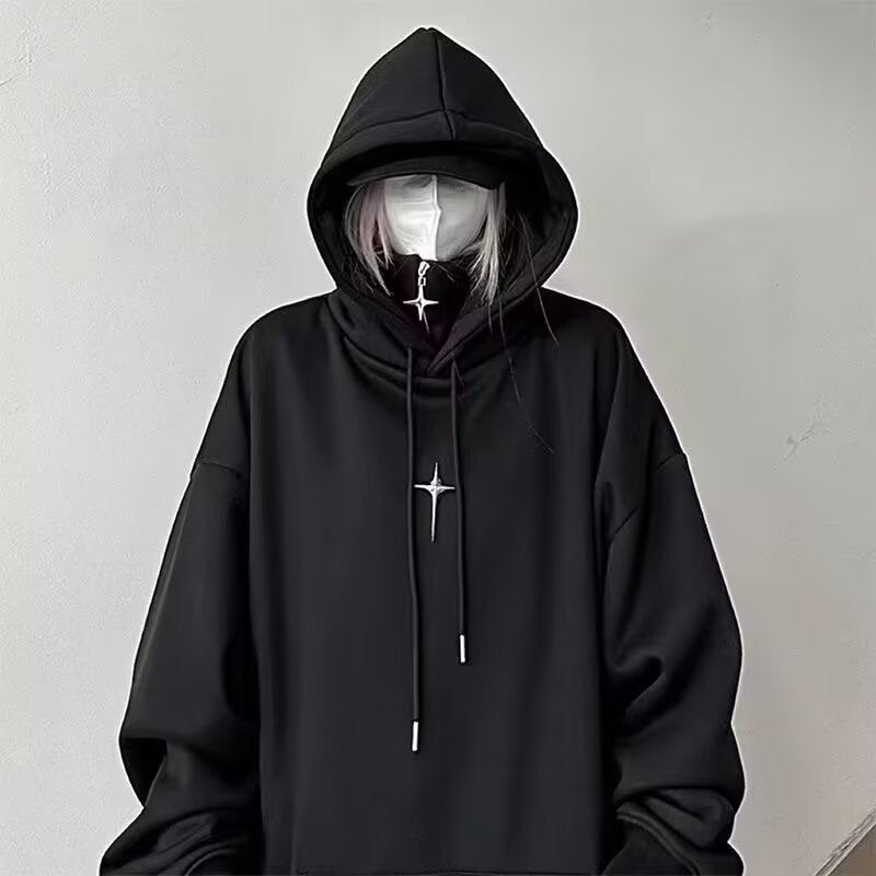 New National Fashion American Retro Design Sense Fake Two-Piece Double-Layer Hooded Sweater Men'S And Women'S Pullover Hoodie Jacket - Image 5