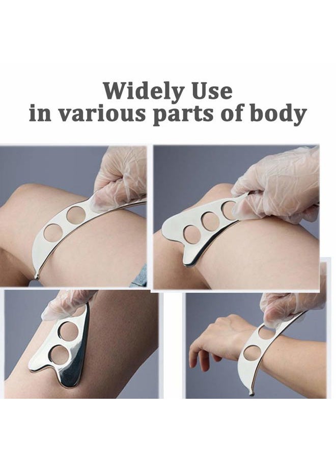 Feelfree Sport Stainless Steel Guasha Scraping Massage Tool for Soft Tissue, Physical Therapy Stuff Used for Back, Legs, Arms, Neck, Shoulder  - Image 5