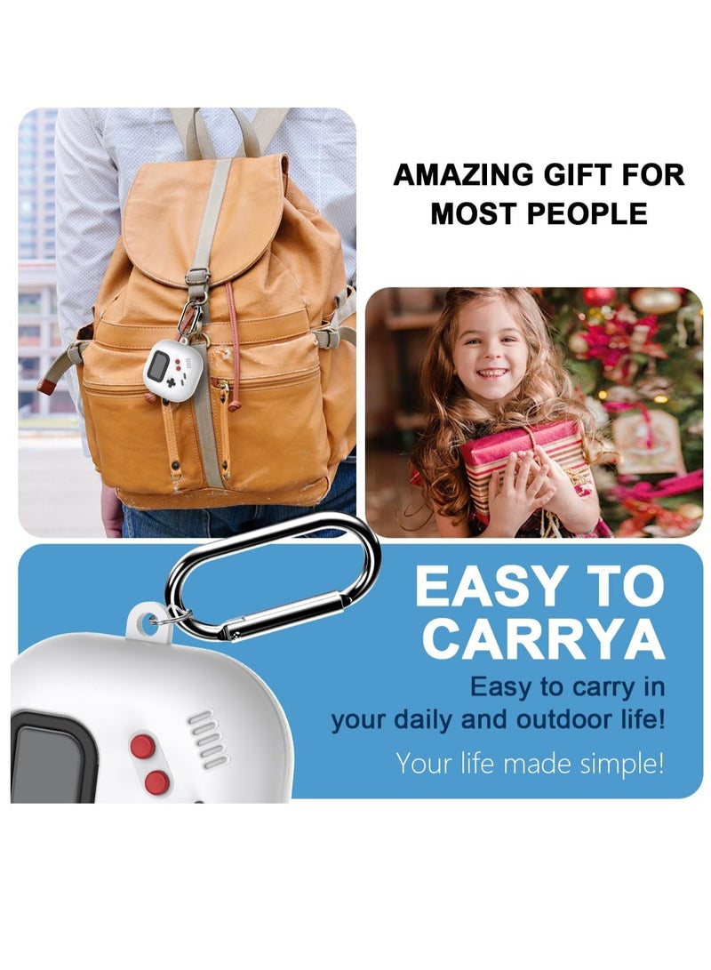 SOLARAE Cute Case for Beats Fit Pro, Shock-Absorbing Protective Beats Fit Pro Case Cover Silicone Shell Compatible for Beats Fit Pro Charging Case with Carabiner, Grey - Image 5