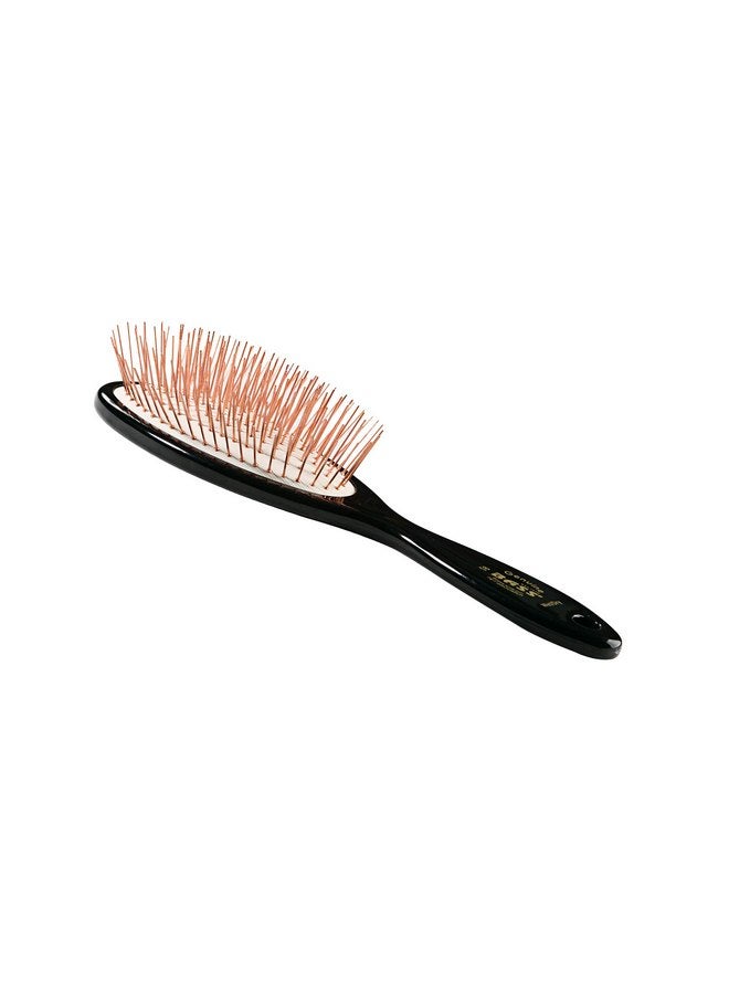 باس فرشاة باس كبيرة/طويلة جدًا، مصنوعة من أسلاك نحاسية بالكامل، ومسند رأس للحيوانات الأليفة مع مقبض من الأكريليك - Image 1