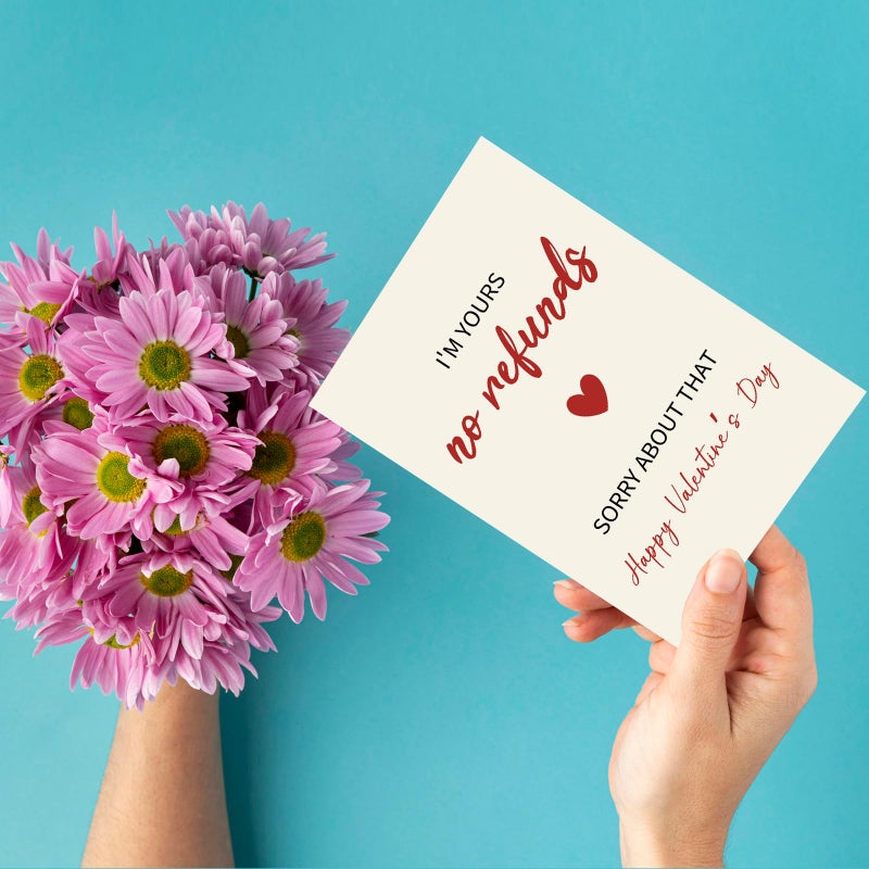 Bhiosng Romantic Happy Valentine's Card For Him Her, Funny Valentine's Day Card&Gift for Husband Wife Boyfriend Girlfriend Women Men, Humorous Valentines Day Gift for Partner Couple - Image 2