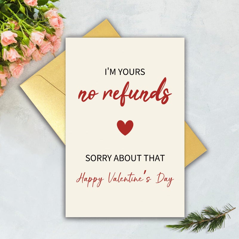 Bhiosng Romantic Happy Valentine's Card For Him Her, Funny Valentine's Day Card&Gift for Husband Wife Boyfriend Girlfriend Women Men, Humorous Valentines Day Gift for Partner Couple - Image 5