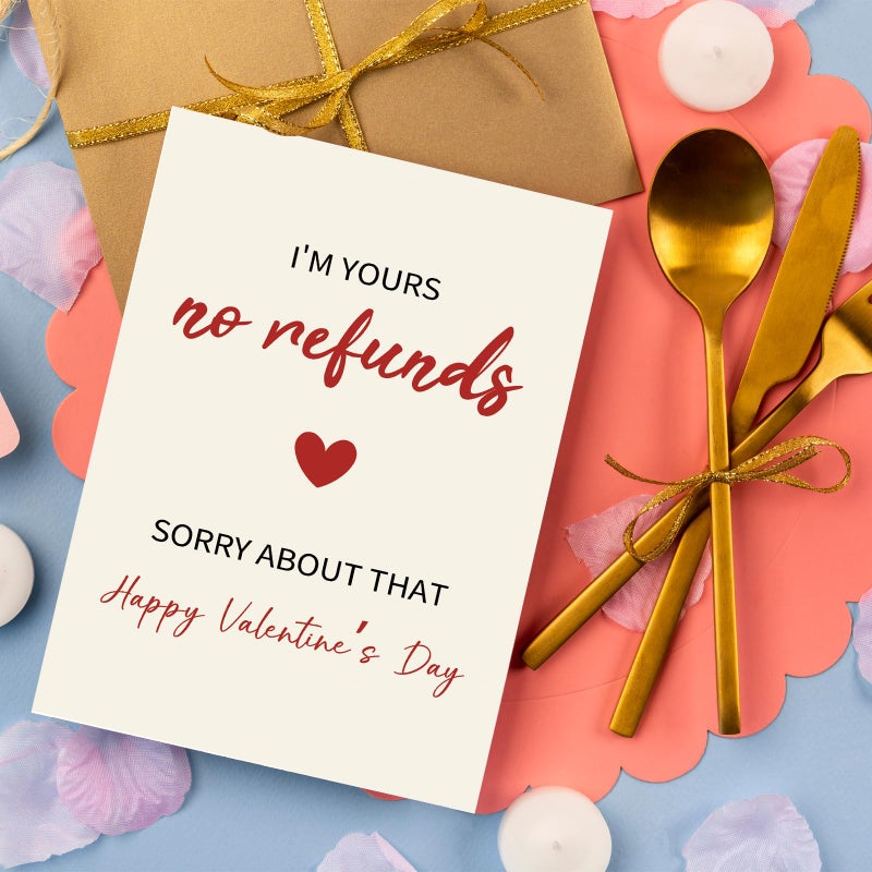 Bhiosng Romantic Happy Valentine's Card For Him Her, Funny Valentine's Day Card&Gift for Husband Wife Boyfriend Girlfriend Women Men, Humorous Valentines Day Gift for Partner Couple - Image 4