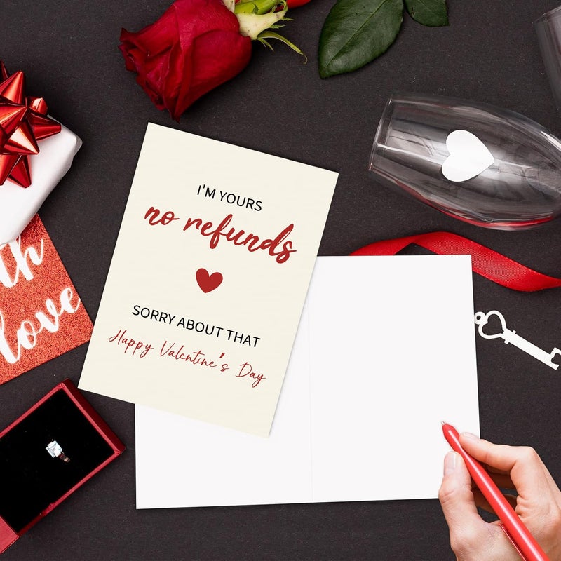 Bhiosng Romantic Happy Valentine's Card For Him Her, Funny Valentine's Day Card&Gift for Husband Wife Boyfriend Girlfriend Women Men, Humorous Valentines Day Gift for Partner Couple - Image 3