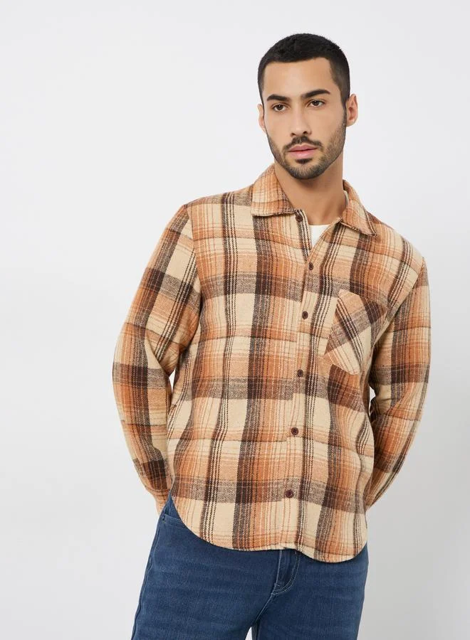 ستايلي قميص فلانيل كاروهات بقصة واسعة