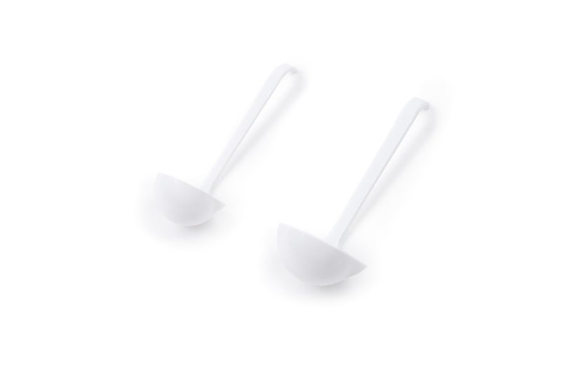 Fox Run Mini Ladle Set Plastic 2Piece Regular White