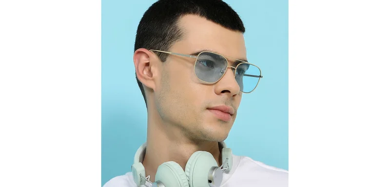 John Jacobs JJ Tints Full Rim Square Frame Polarized &amp; UV Protected Sunglasses JJ S12804 - 57mm - Gold