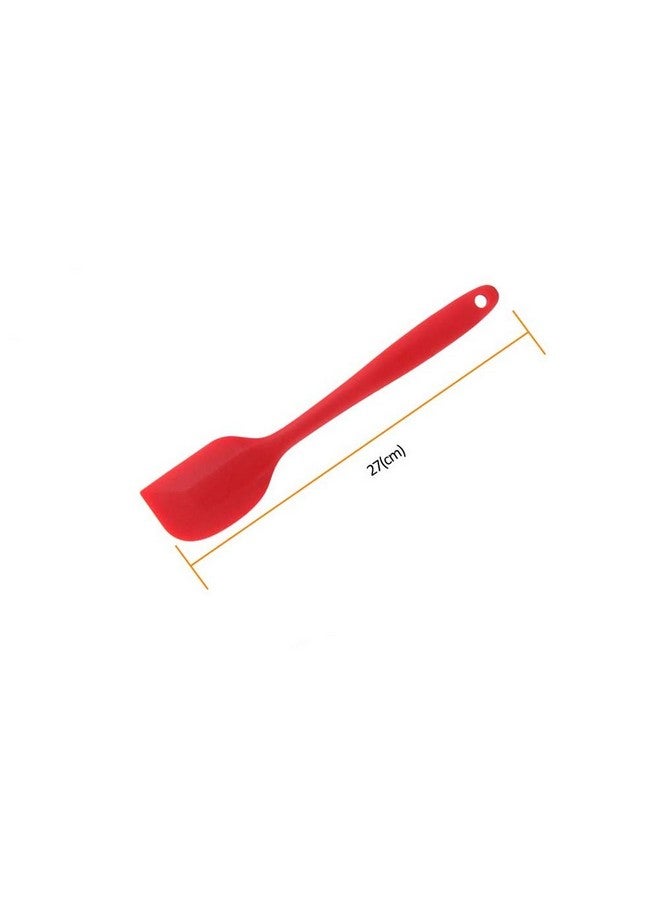 P-Plus International Silicone Non-Stick Heat Resistant Kitchen Utensil| Spatula Big 27cm+Silicone Basting Brush 21cm|Pack of 2 RED - Image 2