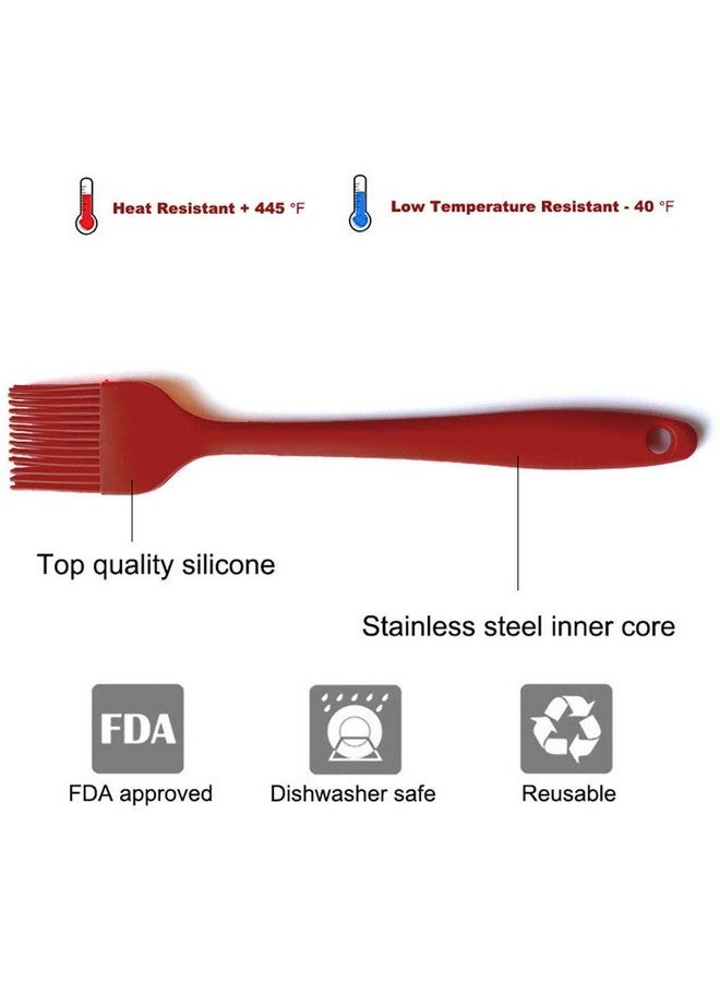 P-Plus International Silicone Non-Stick Heat Resistant Kitchen Utensil| Spatula Big 27cm+Silicone Basting Brush 21cm|Pack of 2 RED - Image 4