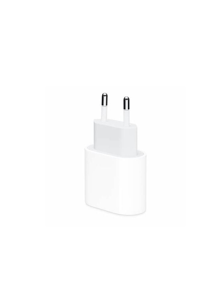 20W USB C Dual Plug Power Adapter White