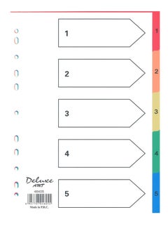 Deluxe Amt 5-Pack 5 Tab Paper Divider Multicolour  - Image 2
