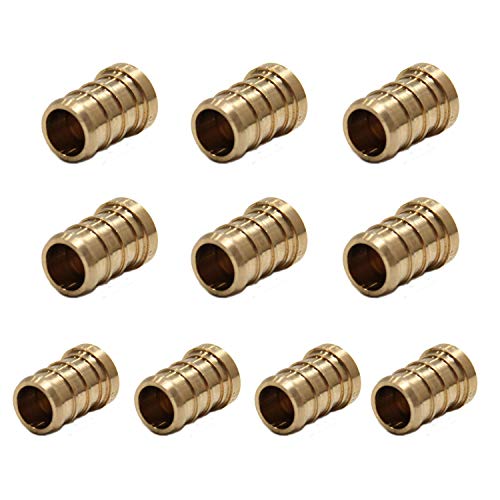 EFIELD (Pack of 10) EFIELD Pex 1/2-inch Plug End Cap Pipe Barb Crimp Brass Fitting 1/2",(PEX1807092) - Image 1