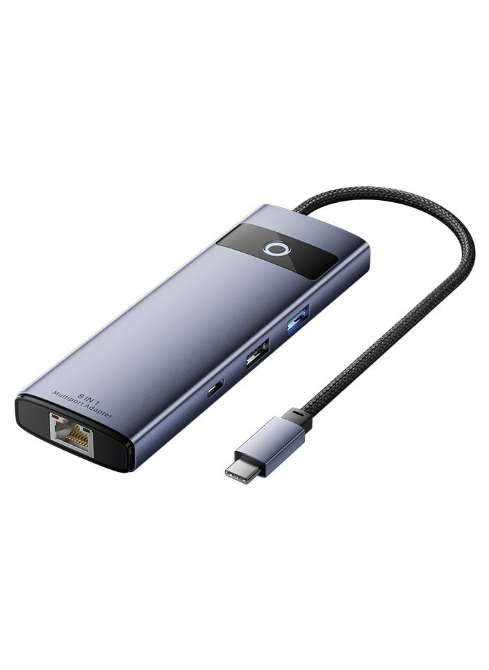 Qubits Connect USB C Docking Station 8-in-1 Hub – Type-C Multiport Adapter with 4K HDMI, 100W PD Charging, USB C, USB 3.0/2.0, SD/TF Card Reader, Gigabit Ethernet RJ45  - Image 1