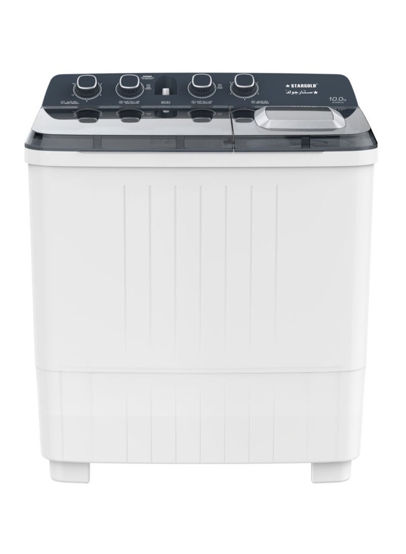 STARGOLD Top Load Semi-Automatic Washing Machine 10KG High-Capacity Twin Tub Washer and Spinner Heavy-Duty Rust-Proof Energy Efficient Laundry Solution, SG-WM870TD - Image 1