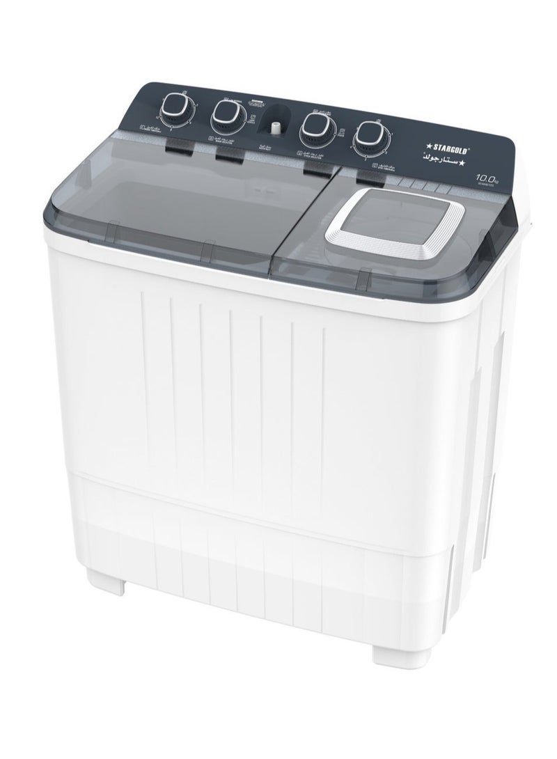 STARGOLD Top Load Semi-Automatic Washing Machine 10KG High-Capacity Twin Tub Washer and Spinner Heavy-Duty Rust-Proof Energy Efficient Laundry Solution, SG-WM870TD - Image 2