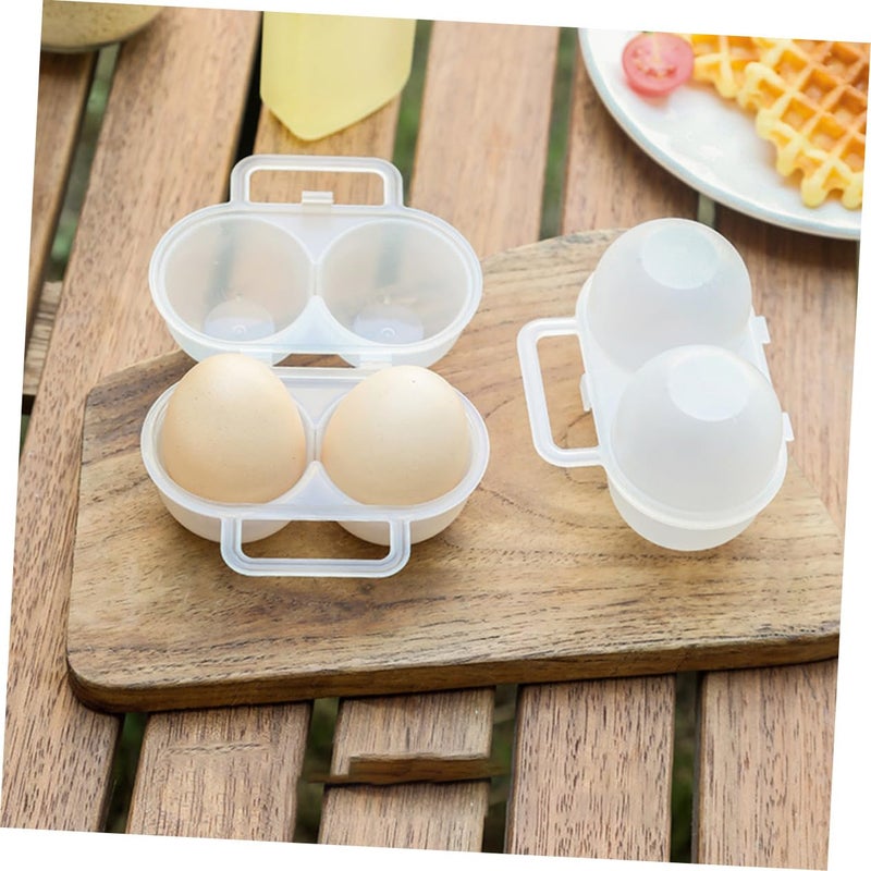 8 Pcs Portable Egg Storage Container Lockable Snack Box for Outdoor Hiking Camping Picnic - Image 3