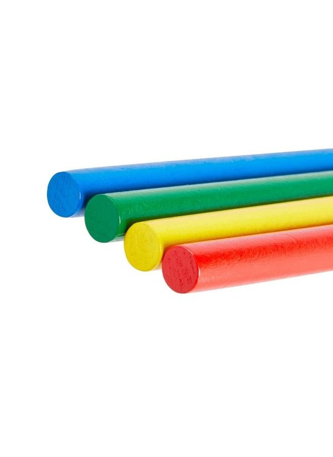 Juvale - 24 Pack Colored Rhythm Sticks For Kids Classroom Bulk Toddler Music Toys Percussion Instruments (8 In 4 Colors) - Image 1