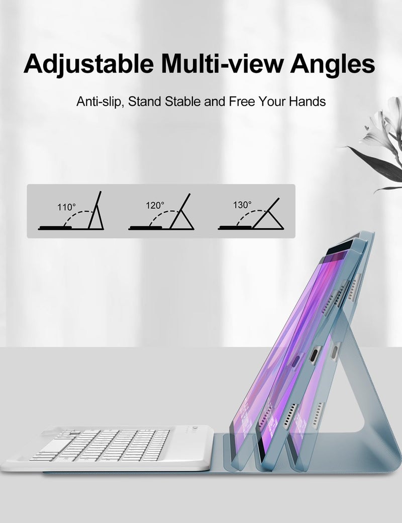 SENGBIRCH Keyboard Case for Lenovo Idea Tab Pro 12.7'' 2025, Backlit Keyboard for Idea Tab Pro 12.7inch Case with Pen Holder, Smart Cover Folio for Lenovo 2025 Tablet Keypad with Adjustable View Angles, Purple - Image 5