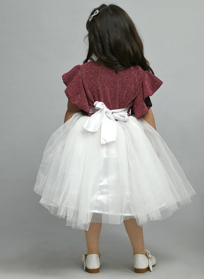 بيلا مودا فستان بيلا مودا من التول اللامع بفيونكة ربط - Image 2