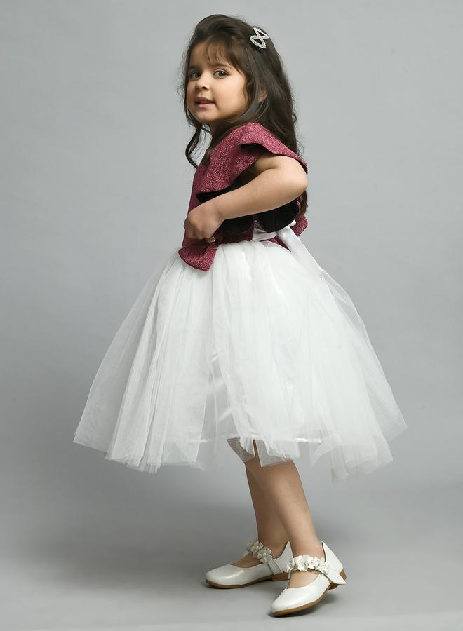 بيلا مودا فستان بيلا مودا من التول اللامع بفيونكة ربط - Image 4