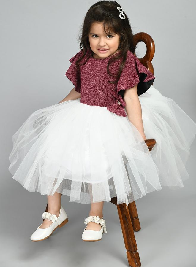 بيلا مودا فستان بيلا مودا من التول اللامع بفيونكة ربط - Image 5