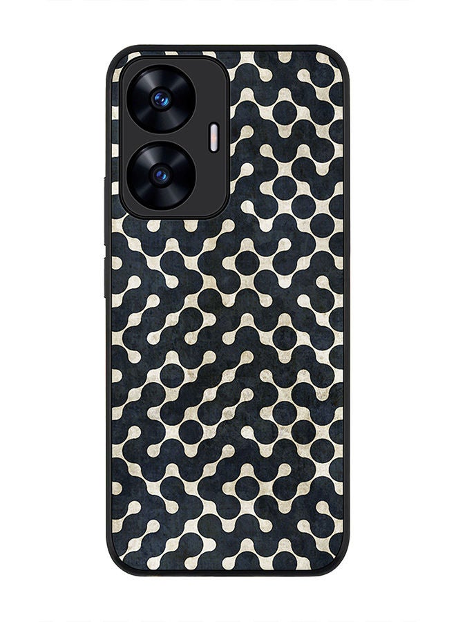 Stylizedd Rugged Black edge case for Realme C55 4G Slim fit Soft Case Flexible Rubber Edges Anti Drop TPU Gel Thin Cover -  Connect The Dots (Black) - Image 1