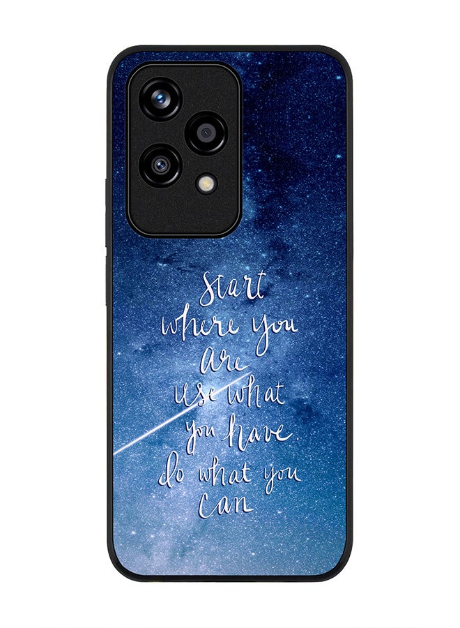 Stylizedd Rugged Black edge case for Honor 200 Lite, Slim fit Soft Case Flexible Rubber Edges Anti Drop TPU Gel Thin Cover -  Start, Use, Do - Image 1