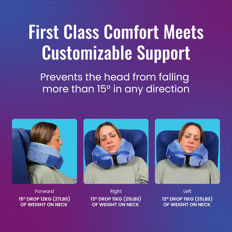 Cabeau Best Neck Pillow for Travel â€“ Evolution Earth Deluxe â€“ 360Â° Head, Neck and Chin Support for Sleeping â€“ Sustainable Memory Foam - Removable, Washable Cover with Compact Carrying Case (Terra) - Image 5