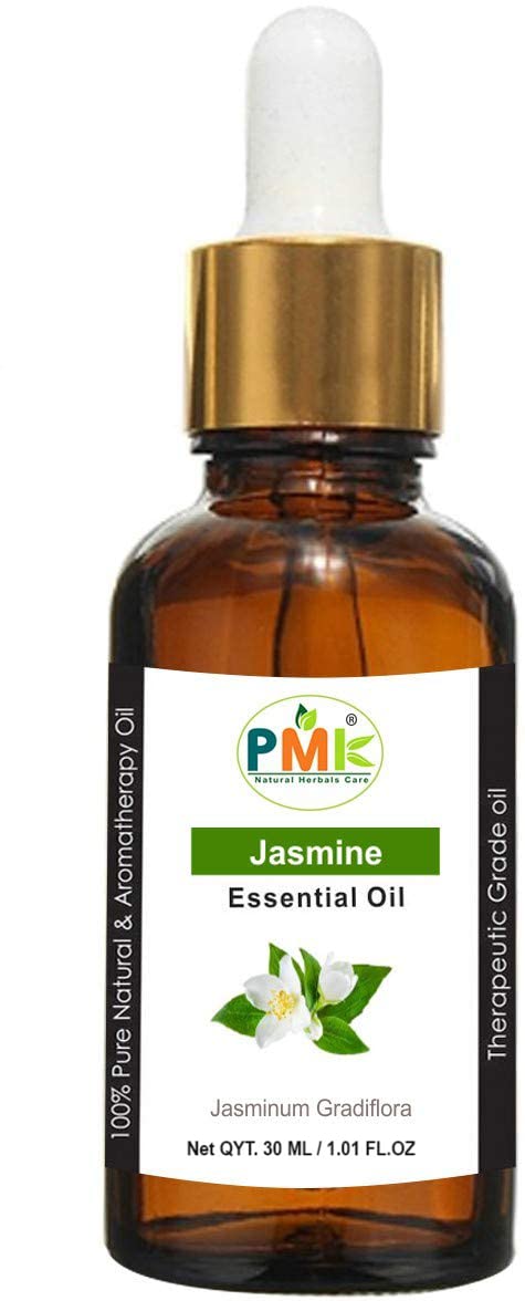PMK PMK Pure Natural Jasmine Essential Oil for Healthy Skin Face Hair Growth Diffuser Aromatherapy Fragrance Massage 30 ML - Image 1