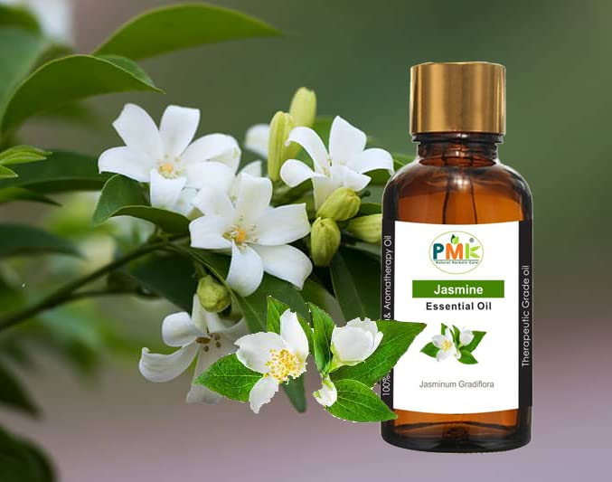PMK PMK Pure Natural Jasmine Essential Oil for Healthy Skin Face Hair Growth Diffuser Aromatherapy Fragrance Massage 30 ML - Image 2