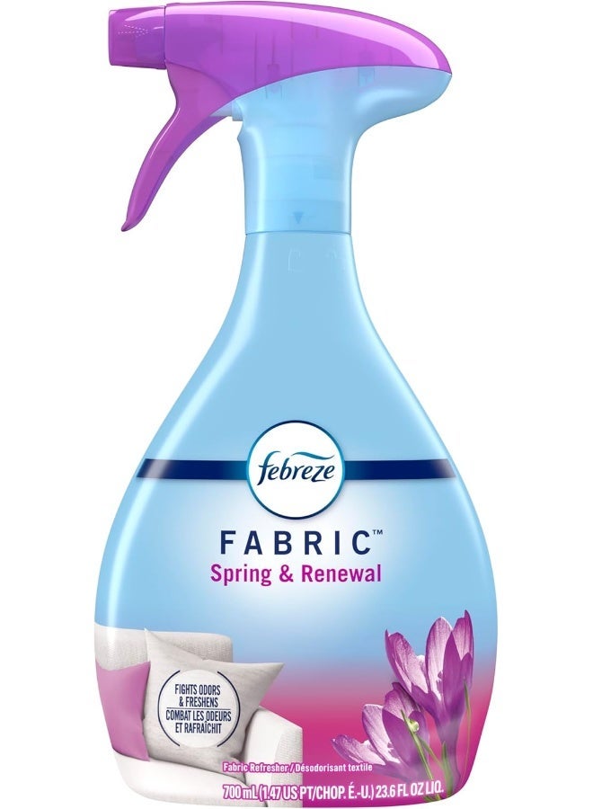 Febreze Fabric Spray Spring & Renewal 700ML, Long Lasting Fresh Scent, Eliminates Tough Odors from Sofas Carpets Curtains Bedding, Deep Fabric Odor Remover for Home & Pet Areas - Image 1