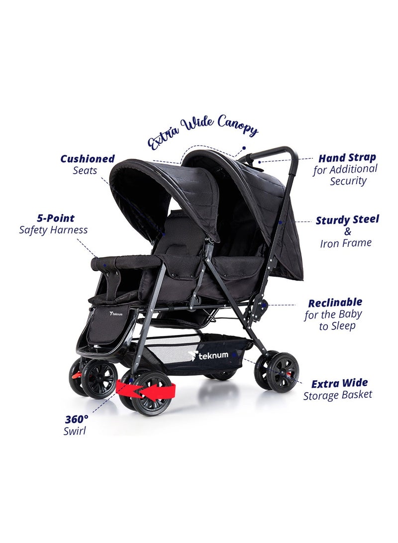 TEKNUM كومبو عربة مزدوجة - أسود - Image 2