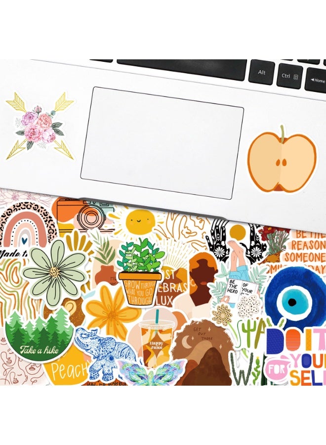 NIBEMINENT 50 Pcs BOHO Deco Kit Waterproof Stickers, High Definition Printing Bright Colors, Suitable for Laptop Skateboard Luggage Water Bottle Guitar DIY - Image 2