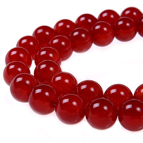 PLTbeads Smooth Round Shape Natural Gemstone Loose Beads for 1 Strand per Bag Approxi 15.5 inch 38 - 40 pcsJewelry Making (10mm, Red Carnelian) - Image 3