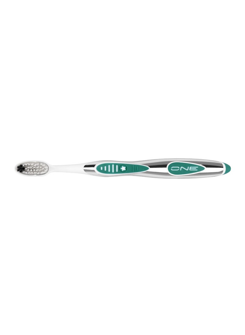 Silver Care One Whitening Toothbrush With Replacment Medium Bristles for Adults Plaque & Stain Removal Comfortable Grip - Image 5