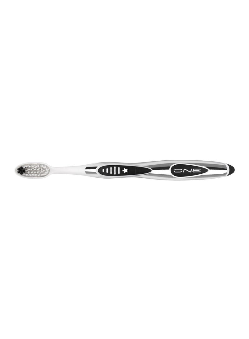 Silver Care One Whitening Toothbrush With Replacment Medium Bristles for Adults Plaque & Stain Removal Comfortable Grip - Image 4