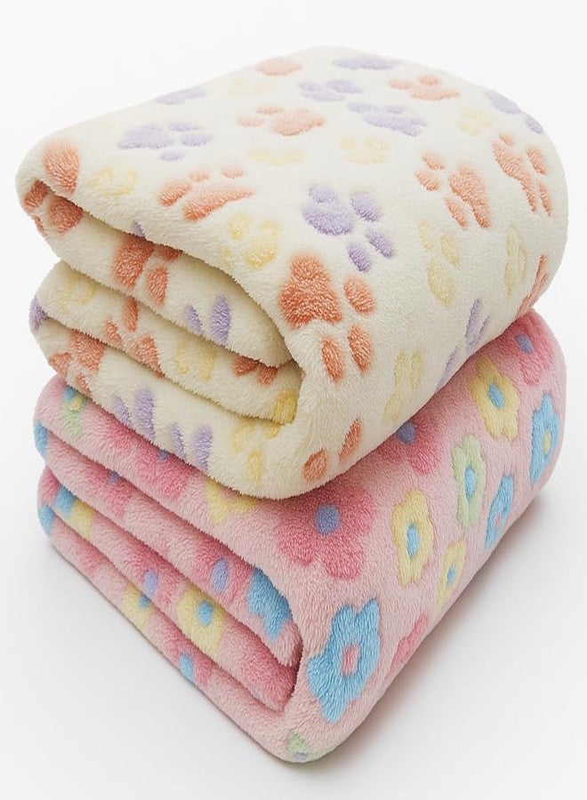 First Kick بطانيات الأطفال حديثي الولادة من فيرست كيك، بطانية مطبوعة لسرير الأطفال حديثي الولادة للأولاد والبنات، الطول 100 سم × العرض 75 سم، عبوة من قطعتين. - Image 1