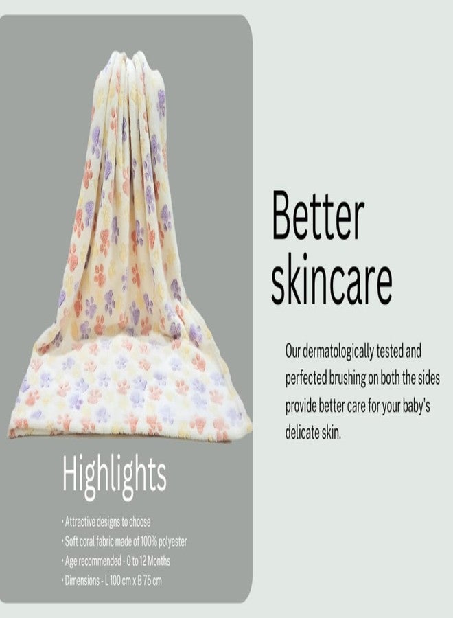 First Kick بطانيات الأطفال حديثي الولادة من فيرست كيك، بطانية مطبوعة لسرير الأطفال حديثي الولادة للأولاد والبنات، الطول 100 سم × العرض 75 سم، عبوة من قطعتين. - Image 5