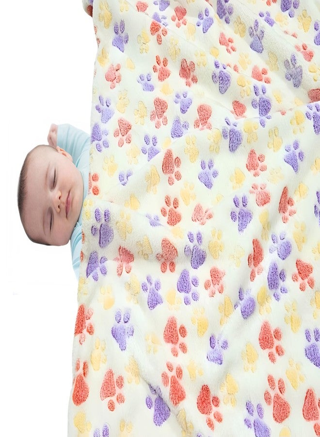 First Kick بطانيات الأطفال حديثي الولادة من فيرست كيك، بطانية مطبوعة لسرير الأطفال حديثي الولادة للأولاد والبنات، الطول 100 سم × العرض 75 سم، عبوة من قطعتين. - Image 2