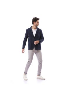 Basic Plain Notched Label Blazer -  Navy Blue - pzsku/Z445B2D2D4F7C87CE1A67Z/45/_/1689505034/5c5cab2b-f28d-4d44-bc52-8a583566f518