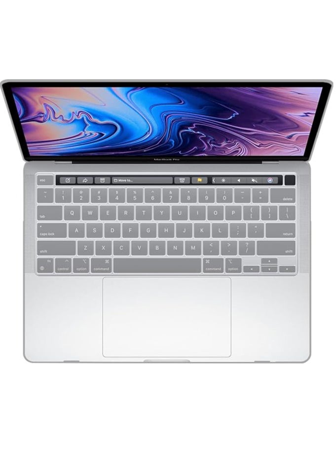 iBenzer IBENZER Compatible with New MacBook Pro 13 Inch Case 2022 2021 2020 M1 A2238 A2289 A2251 A2159 A1989 A1706 A1708, Hard Shell Case & Keyboard Cover for Mac Pro 13 Touch Bar-Frost Clear  - Image 5