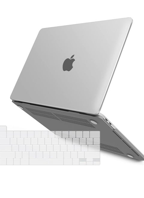 IBENZER Compatible with New MacBook Pro 13 Inch Case 2022 2021 2020 M1 A2238 A2289 A2251 A2159 A1989 A1706 A1708, Hard Shell Case & Keyboard Cover for Mac Pro 13 Touch Bar-Frost Clear