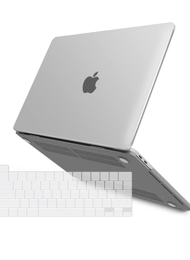 iBenzer IBENZER Compatible with New MacBook Pro 13 Inch Case 2022 2021 2020 M1 A2238 A2289 A2251 A2159 A1989 A1706 A1708, Hard Shell Case & Keyboard Cover for Mac Pro 13 Touch Bar-Frost Clear  - Image 1