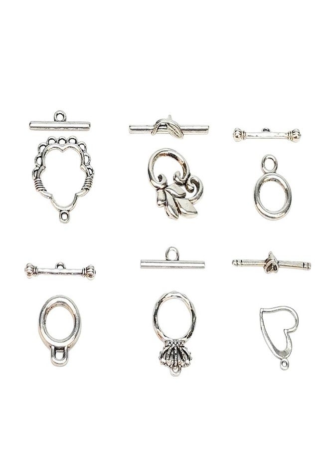 Chenkou Craft 30 Pairs Anti-Silver Alloy Toggle Clasp Sets For Bracelet Bangle Pendant - Image 1