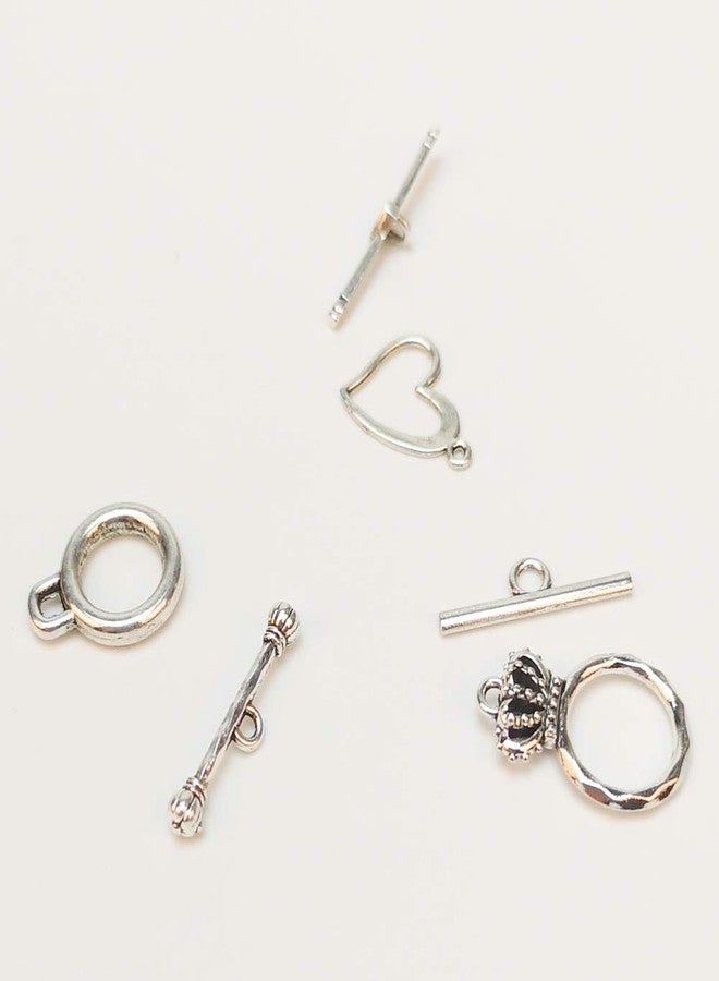 Chenkou Craft 30 Pairs Anti-Silver Alloy Toggle Clasp Sets For Bracelet Bangle Pendant - Image 2